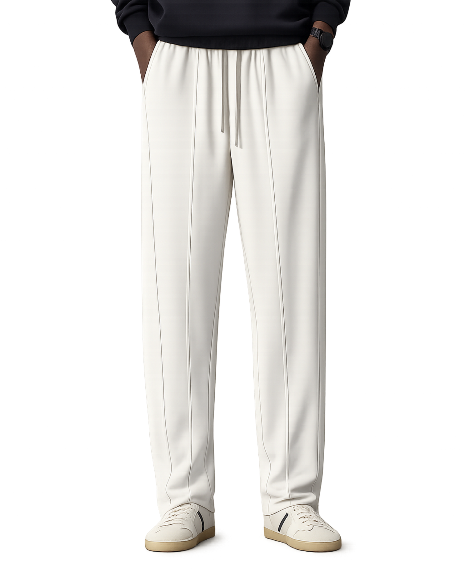 essential straight fit joggers – black & white edition essential straight fit joggers – black & white edition